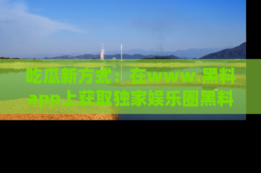 吃瓜新方式：在www.黑料app上获取独家娱乐圈黑料信息