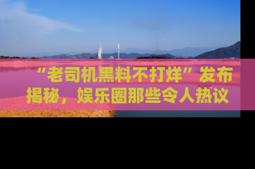 “老司机黑料不打烊”发布揭秘,娱乐圈那些令人热议的黑暗秘密!