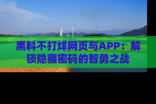 黑料不打烊网页与APP：解锁隐藏密码的智勇之战
