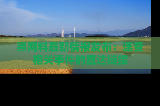 黑网料最新情报发布：速查相关事件的直达链接