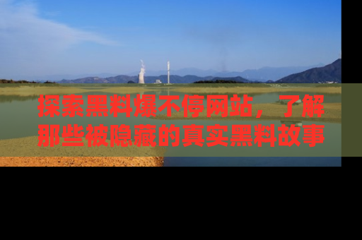 探索黑料爆不停网站，了解那些被隐藏的真实黑料故事