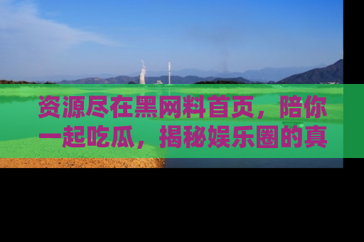 资源尽在黑网料首页,陪你一起吃瓜,揭秘娱乐圈的真实内幕